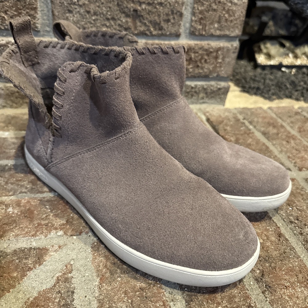 Koolaburra By Ugg Womens Size 10 Rylee Suede Slip On Bootie Taupe Brown #0037